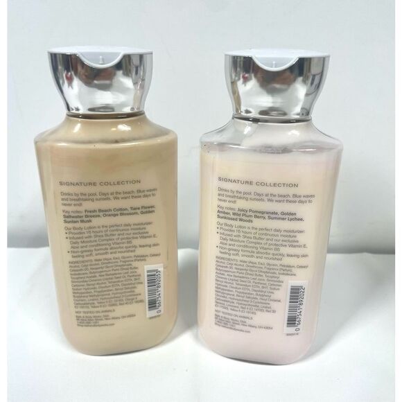 Bath & Body Works FOREVER BEACH DAYS & SWEET SUMMER SUNSET Lotion 8 fl oz Rare - Picture 2 of 2